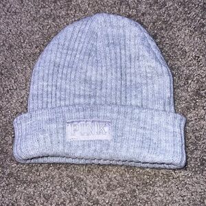 Grey PINK beanie